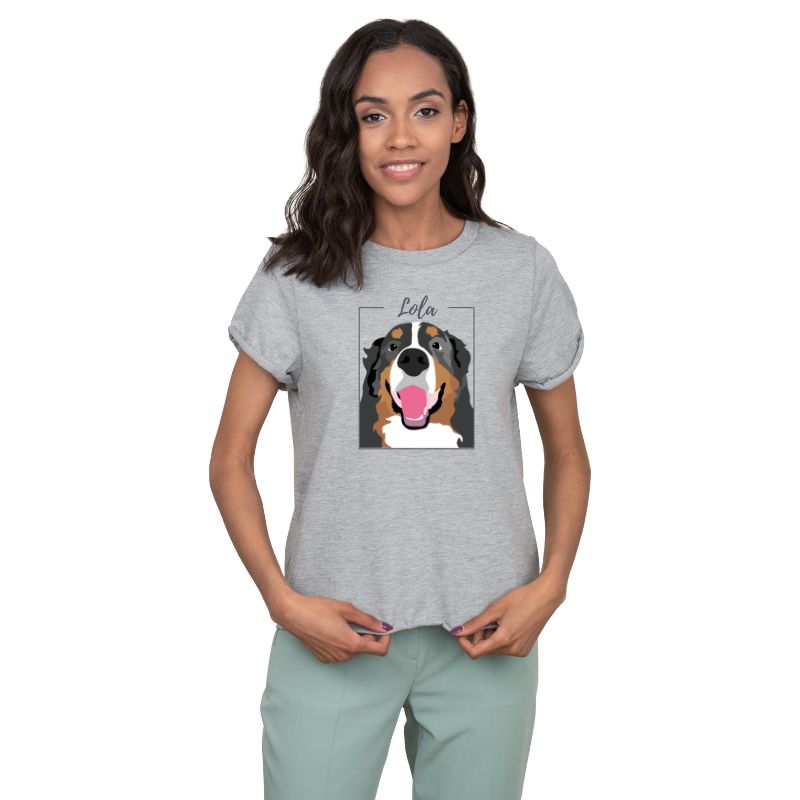 Bernese Mountain Dog Customize Name Women'S T Shirts Personalized