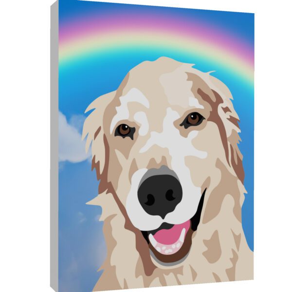 custom pet portrait rainbow sky pet loss