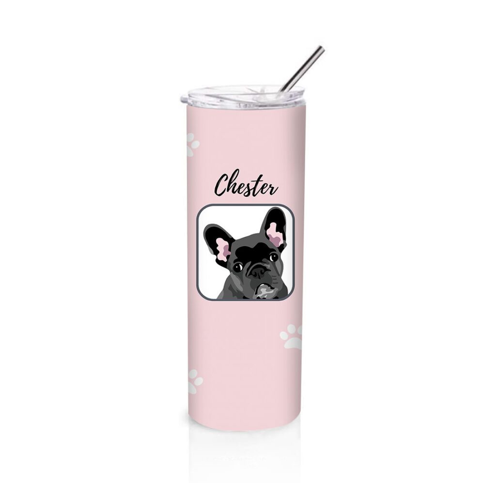 custom pet portrait tumbler