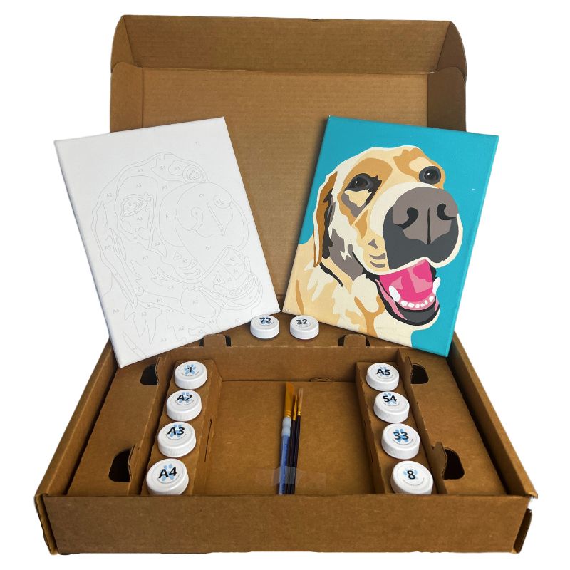 paint by number dog painting pet portraits kit